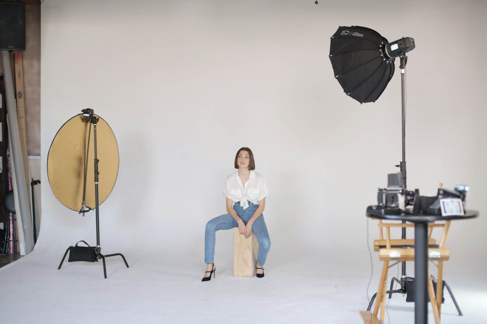 Small clothing studio with a photographer