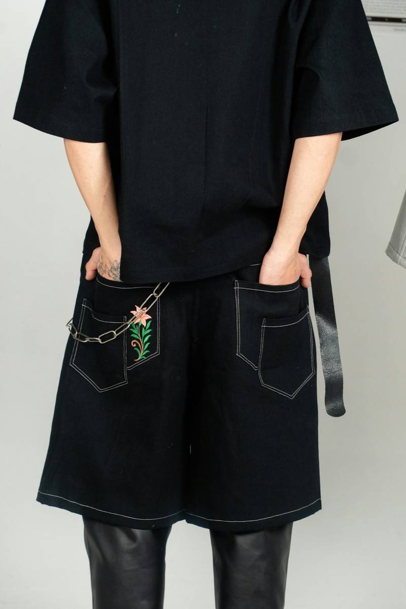 Embroidery on pants