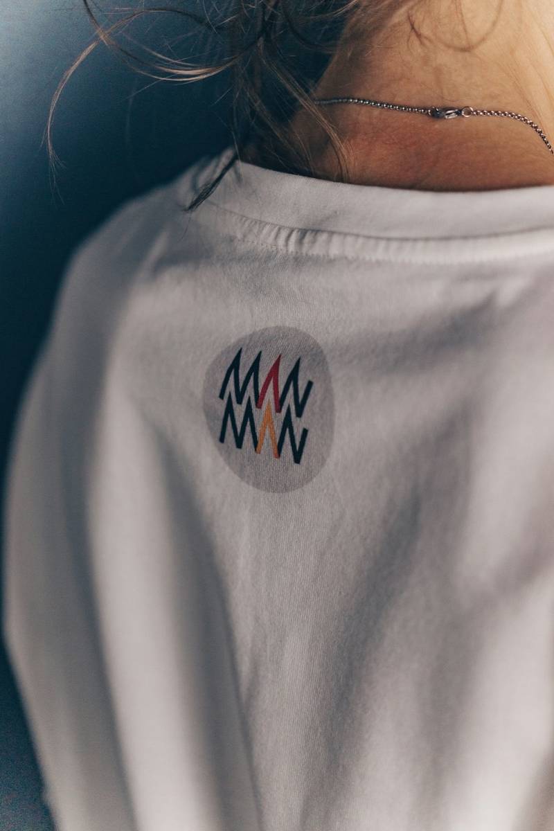 Embroidery on a t-shirt