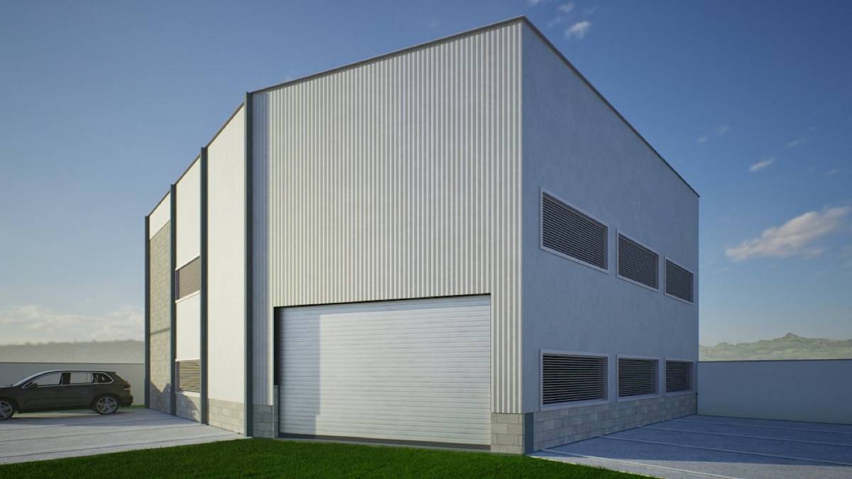 Modern industrial building