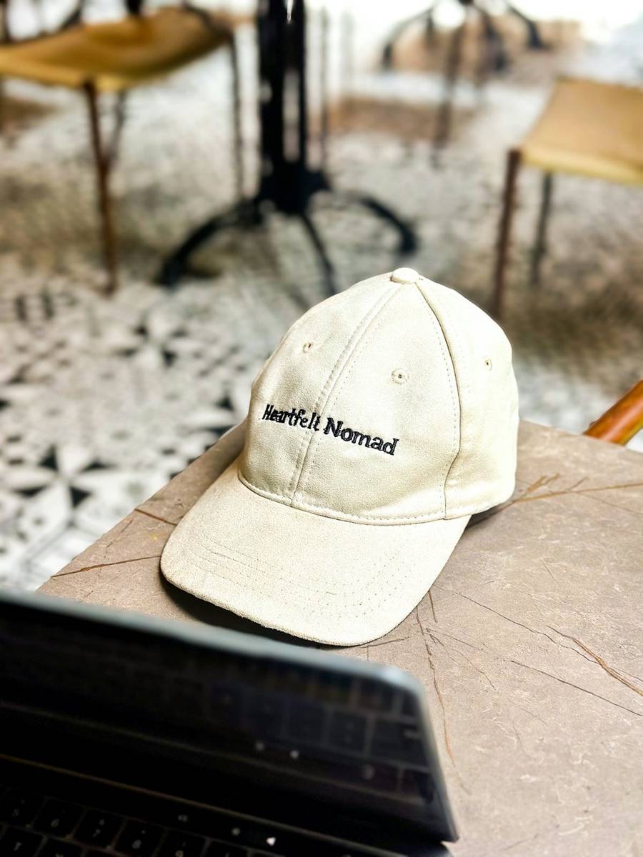 Flat embroidery on a cap