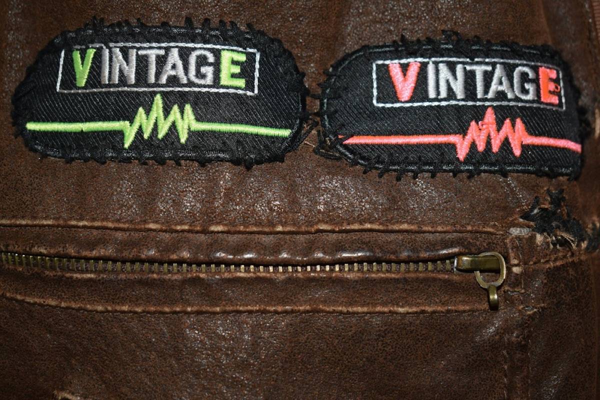 Leather patches on a jacket