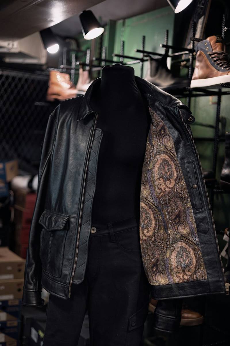 Printed lining on a jacket