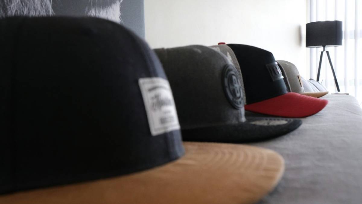 Printed under-brim on a cap