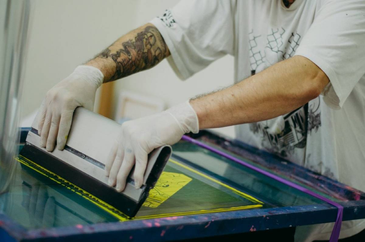 Screen print on a t-shirt