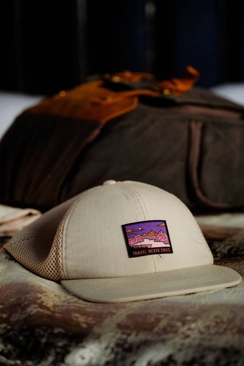 Woven patch on a cap